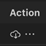 Screenshot that shows action, including icon for downloading model from cloud.