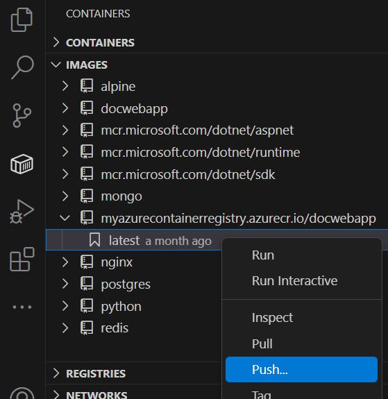 Push image