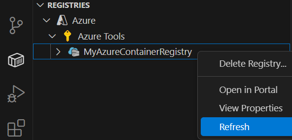 Refresh registry