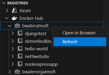 Refresh registry