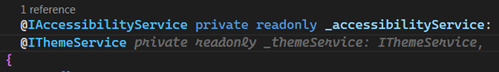 Screenshot of the editor showing that highlighting for ghost text is turned off.
